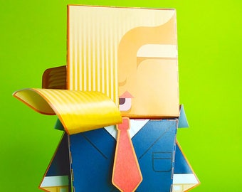 Donald Trump Paper Toy: DIY Craft Activity Kit (Digital Download)
