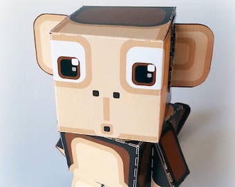 Printable Monkey Paper Toy Craft: DIY Activity, Party Favor (Digital Download)