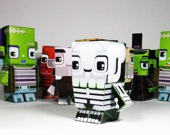 DIY Paper Skeleton Craft: Printable Halloween Party Activity (Digital Download)