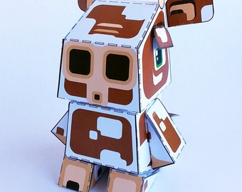 Cow Paper Toy Craft Activity: Printable DIY (Digital Download)