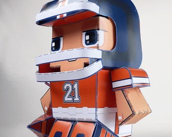 Printable Footballer Paper Toy Craft Kit: DIY Activity (Digital Download)