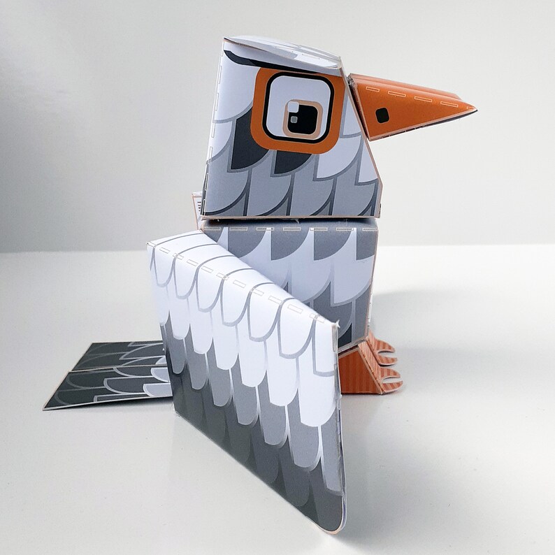 Paper Toy Craft Activity Bird Seagull – D.I.Y Kids Craft Gift for Boys ...