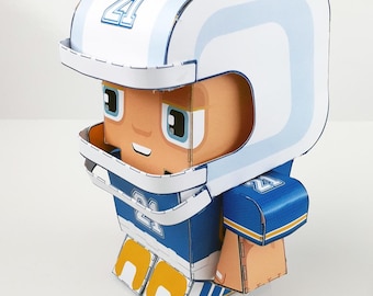 Printable Footballer Paper Toy Craft Kit: DIY Activity (Digital Download)