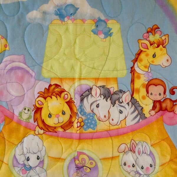 Rainbow over the Ark  Nursery Panel Throw, 33" x 41"