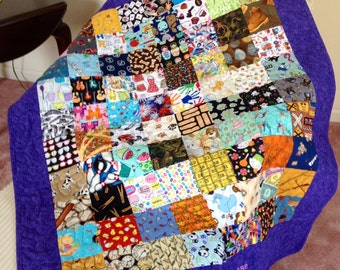 I Spy With My Little Eye Personalized Pieced Throw Quilt, ~40" x 51"