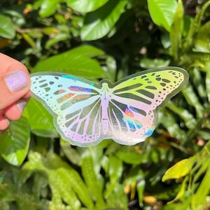 Monarch Butterfly Rainbow Suncatcher Sticker, Prism Sticker, Rainbow Butterfly Sticker, Monarch Butterfly