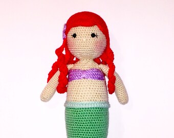 Mermaid Doll for Girls, Baby Doll, Birthday Gift, Mermaid Baby Shower, Crochet Handmade Baby Doll