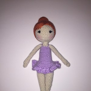 Ballerina doll, Ballet Dancer Doll, Handmade Crochet Ballerina Doll, Gift for Dancer