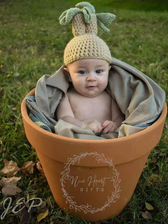 Mandrake root hat beanie baby hat Halloween hat Fall hat 