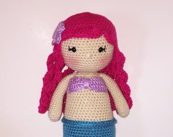 Mermaid Crochet Doll, Handmade Amigurumi Gift,  Crochet Gift For Her, Plush Dolls