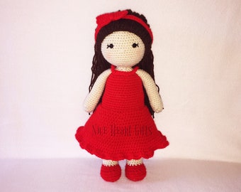 Baby Doll, Baby's First Doll, Crochet Baby Shower Gift, Large Girl Doll