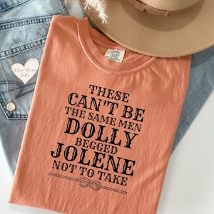 These Can&#39;t Be The Same Men Dolly Begged Jolene Not To Take Tshirt, Funny Shirt, Dolly Cow Girl Gift