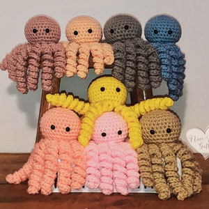 Crochet Octopus Toy for Preemie, Handmade Crochet Octopus Amigurumi Toy, Cute Nursery Decor