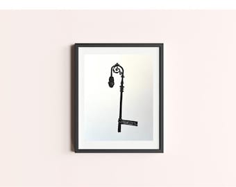 Tudor City Place Linocut Print – Hand-Carved NYC-Inspired Art – 8x10 Oil-Based Ink Print on Heavyweight Paper – Handmade Original