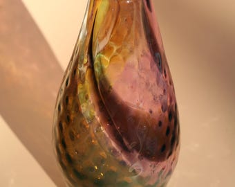 Hand-blown Glass Vase in Retro Glam