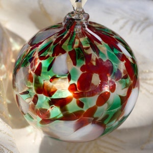 Hand-Blown Glass Ornaments in Classic Christmas