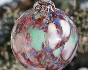 Hand-blown Glass Ornament in Confetti Glass