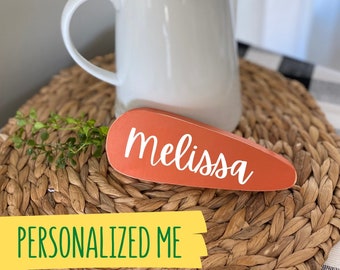 Personalized Name Wooden Hand-Cut Hand-Painted Carrot Decor for Easter | Tiered Tray Easter | Spring | Children's Easter Decor | Custom