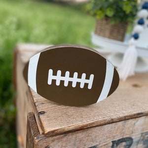 Mini Wooden Football Cutout | College Football Season | Tiered Tray Décor | Shelf Sitters