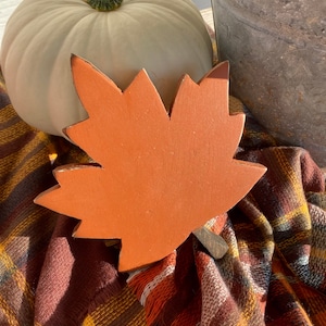 Rustic Wooden Leaf Cutout | Fall Décor | Autumn Décor | Tiered Tray Décor | Fall Leaves Décor | Hand-cut & Hand-painted | Farmhouse-style