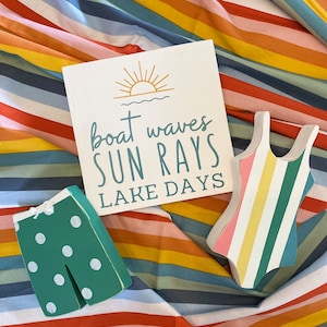 Sweet Summertime Mini Square Signs | Hand Painted Wood Décor | Summer ...