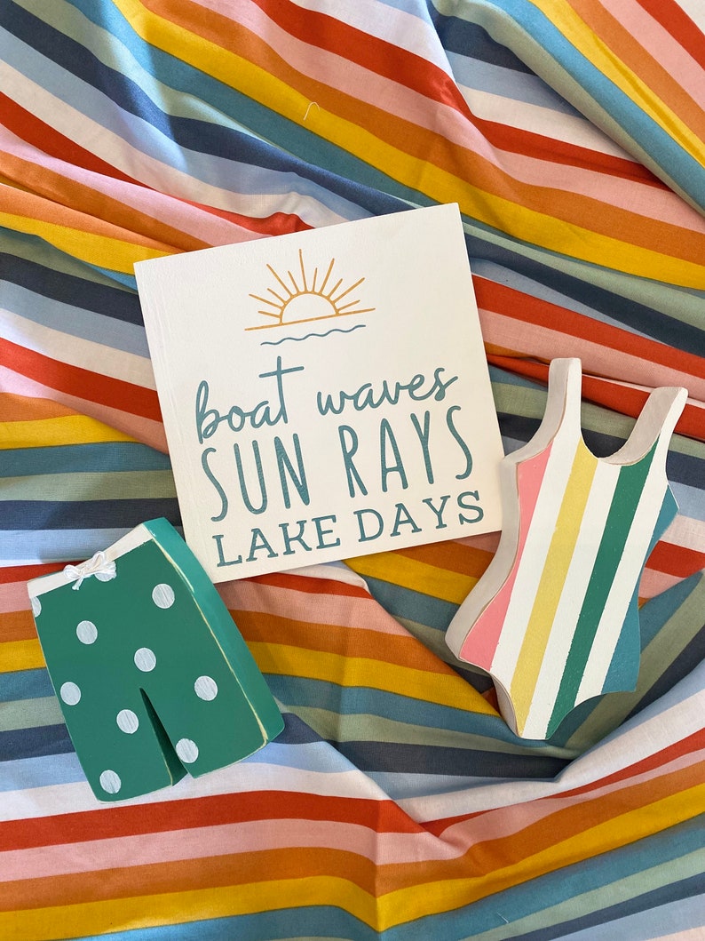 Sweet Summertime Mini Square Signs | Hand Painted Wood Décor | Summer ...