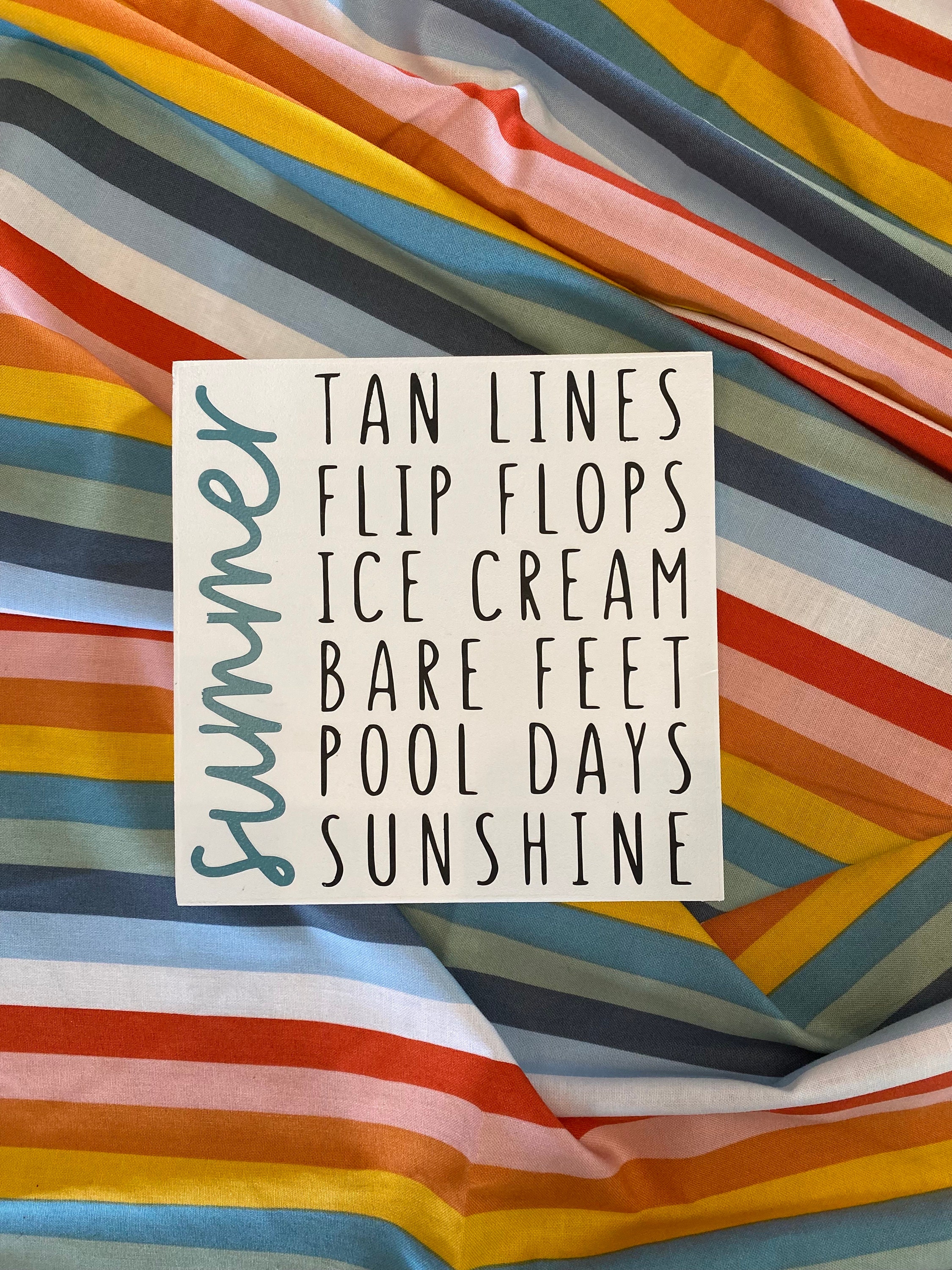 Sweet Summertime Mini Square Signs | Hand Painted Wood Décor | Summer ...