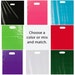 100 Glossy Plastic Favor Bags, Pick Your Color, Gift Bags, Plastic Shopping Bags with Handles, Merchandise Bags, 12 x 15", Die Cut Handle