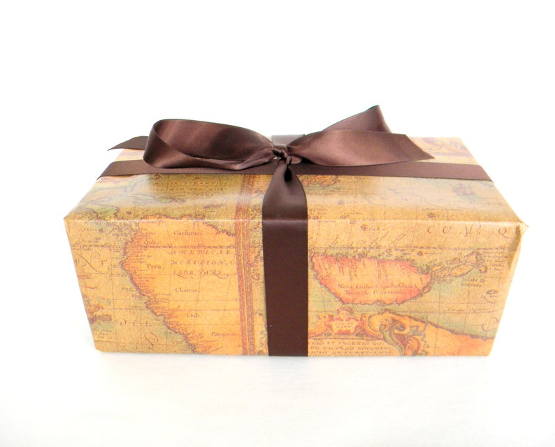 Old World Map Wrapping Paper 10 ft. x 2 Ft Roll Masculine Etsy