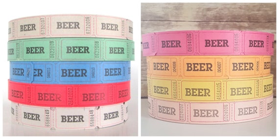 200 Beer Tickets, Numbered and Blank on Back, Wedding Reception Supplies, Reunion , Oktoberfest Supplies Il_570xn