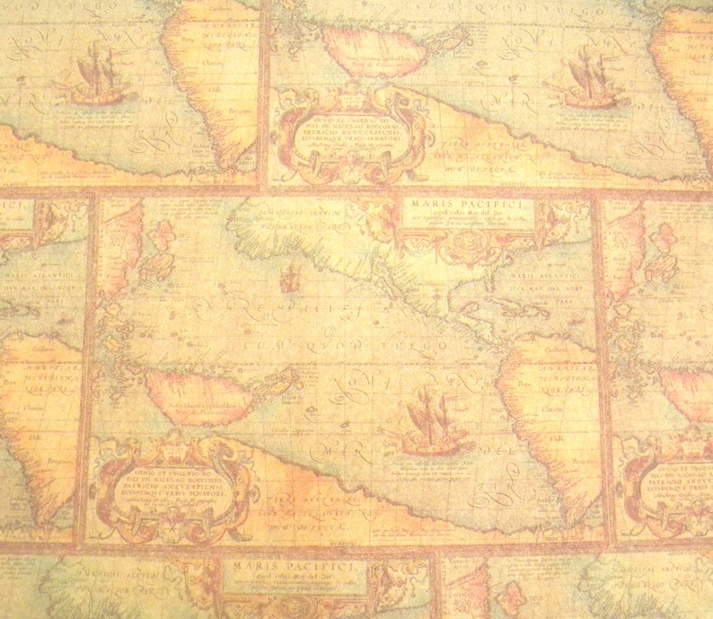 Old World Map Wrapping Paper 10 ft. x 2 Ft Roll Masculine Etsy