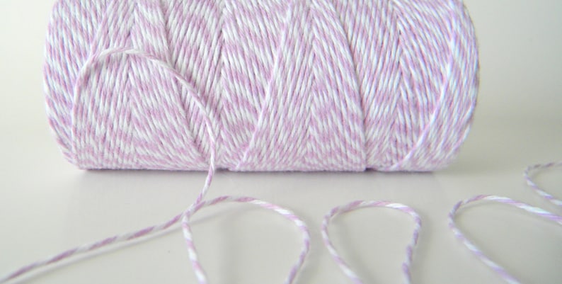 Light Lilac Orchid Purple and White Bakers Twine 240 yards 219 m 1 Spool