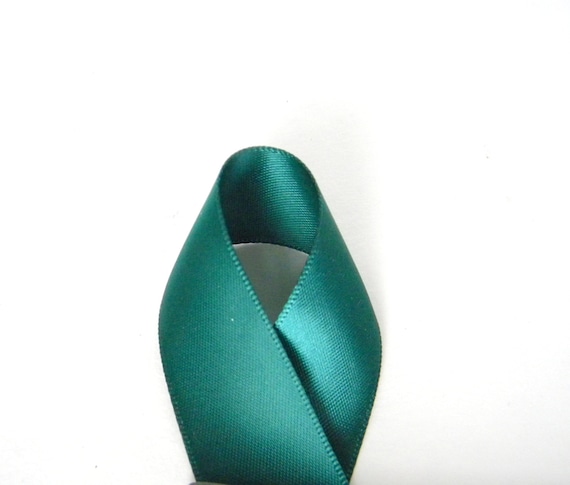 5 Yards Happy Birthday Teal Double Faced Satin Ribbon 7//8/"W