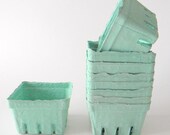 45 qty. Pint Berry Baskets, Berry Till, Mint Green  Paper Pulp Basket, Wedding Favor Basket, Farm Theme Party Favor, Spring Favor Basket