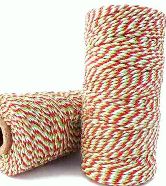 10 yards/ 9.144 m Christmas Twine, Red Green and White Bakers Twine Il_570xn
