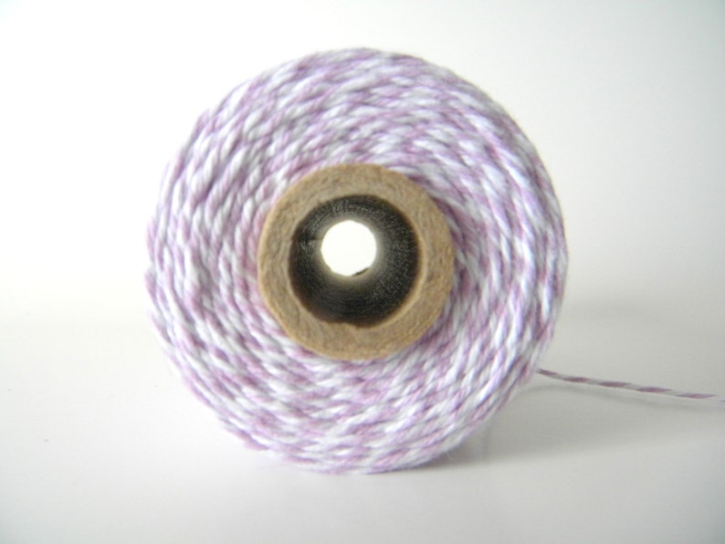 Light Lilac Orchid Purple and White Bakers Twine 240 yards 219 m 1 Spool