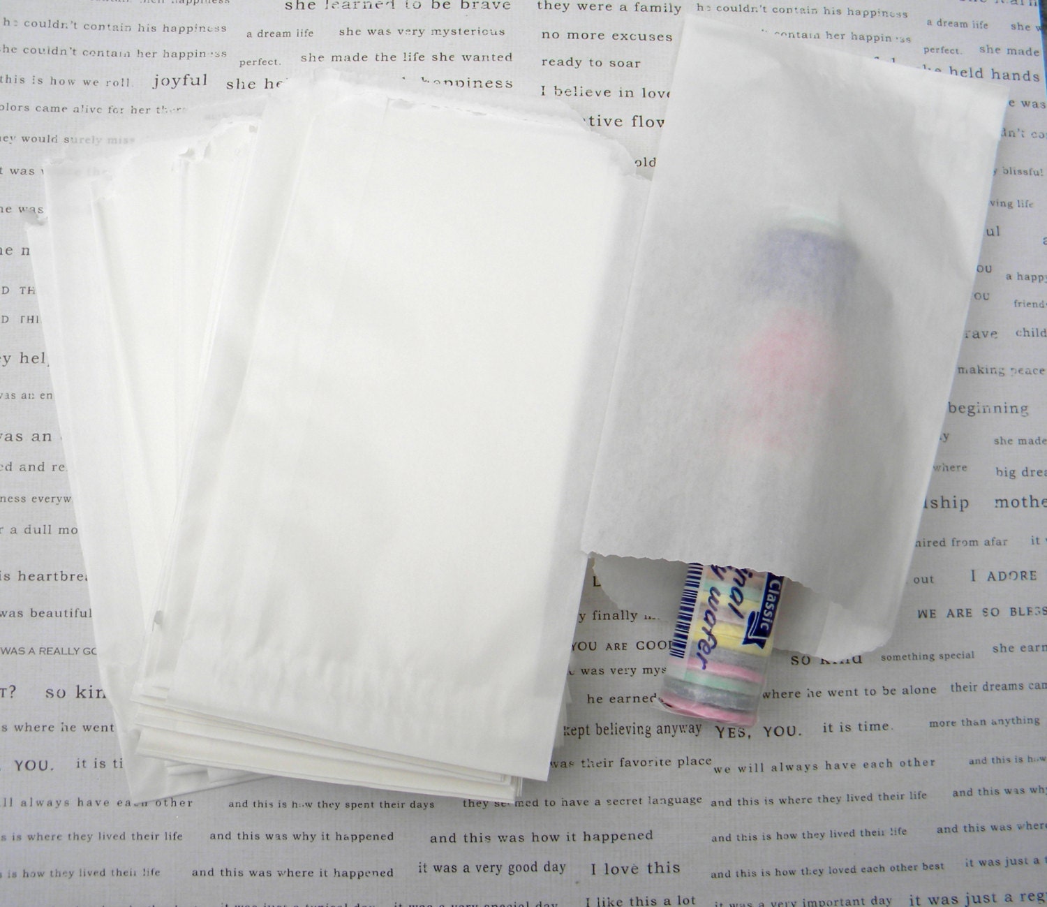 Small Glassine Bags 1/4 lb 3 3/4 x 6 1/4 Wedding Favor Etsy