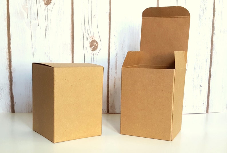 Wedding Favor Box 12 Kraft Brown Gift Boxes 3 x 3 x 4 Christmas Gift Box Small Gift Box