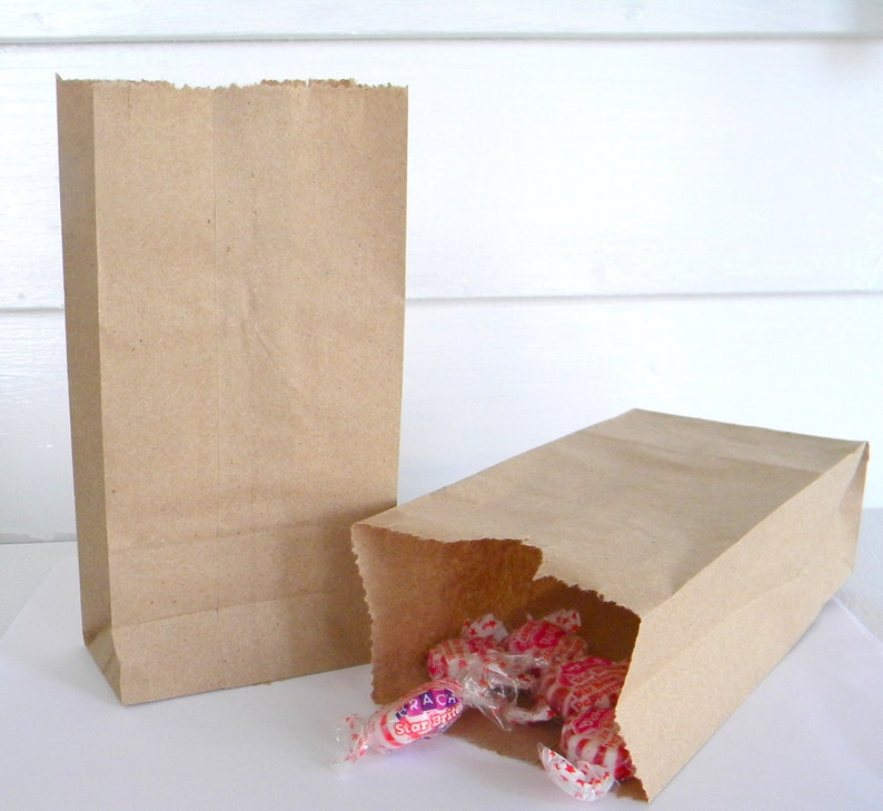 100 Extra Small Brown Kraft Paper Bags 3 5 X 2 25 Etsy