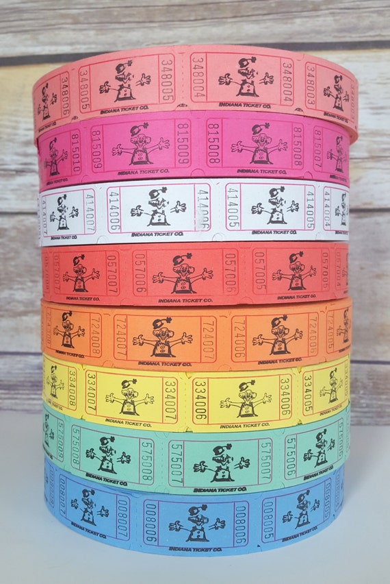 100 Circus Clown Carnival Tickets, Circus Theme Party Decorations, Carnival Birthday Party Tickets, Il_570xn