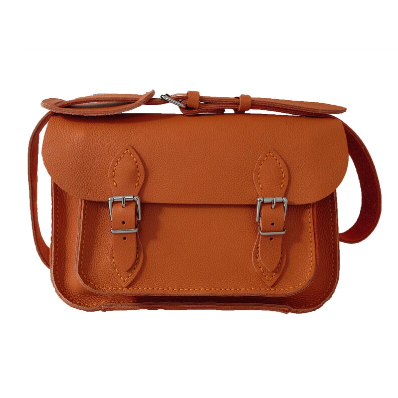 Yellow Leather Satchel Medium Size Leather Satchel Yellow Etsy