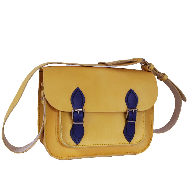 yellow satchel handbag