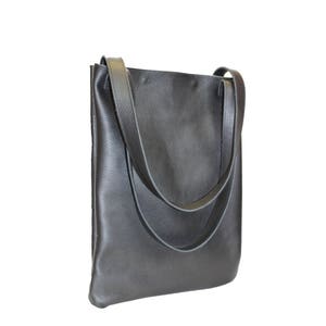 Black Leather Tote Tote Large Tote Large Leather Tote Tote Bag Leather Tote Bag image 1