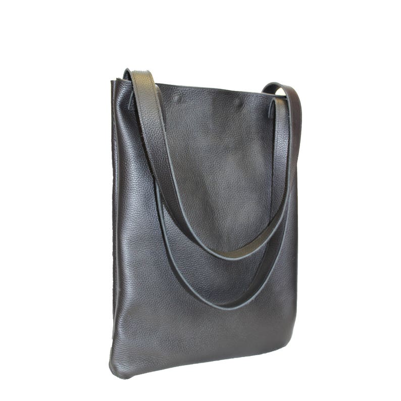 Black Leather Tote Tote Large Tote Large Leather Tote Tote Bag Etsy UK