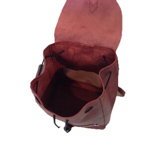 Leather Rucksack Leather Backpack Practical Backpack Rucksack Brown Leather Rucksack Brown Backpack image 8