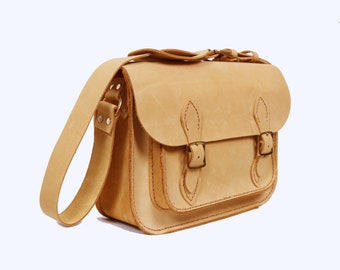 Tan leather satchel Leather Satchel Handmade Leather Satchel