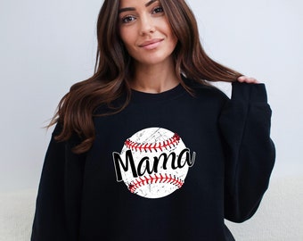 Baseball Mama Sweatshirt, Baseball Clothing, Unisex Sweatshirt, Gift for Mom, Crew Neck Sweatshirt, Baseball Mom Sweatshirt, Free Shipping