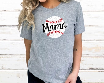 Mama Baseball T-Shirt, Baseball T-Shirt, Unisex Tee, Jersey Tee, Baseball Clothing, Gift for Mom, Baseball Mama T-Shirt, Free Shipping