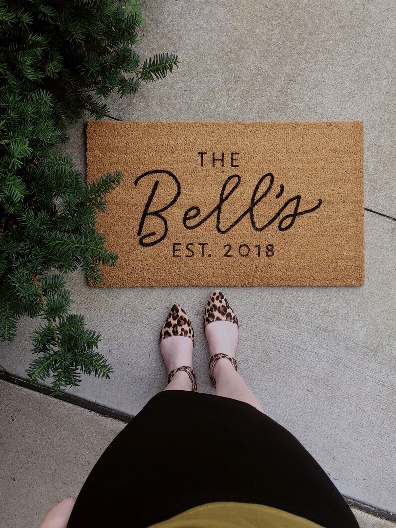 Create Your Own Custom Family Name Doormat Hand Lettered Etsy