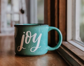 Joy Coffee Mug | 14 oz Camper Mug | Fall/Autumn/Christmas Mug | Best Seller